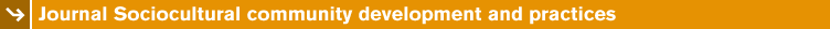 Journal Sociocultural community developement and practices